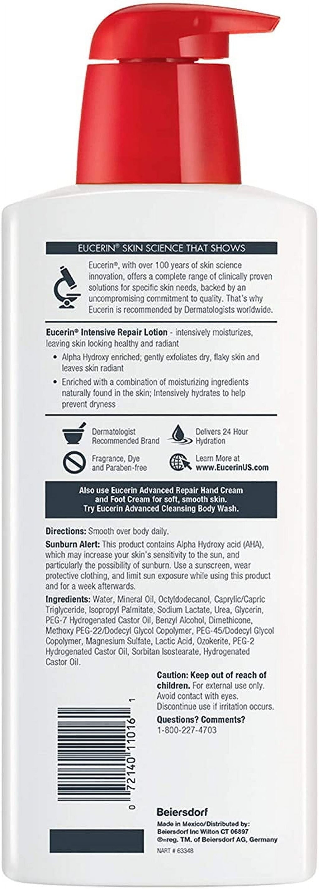 Eucerin Advanced Repair Body Lotion 16.9 fl oz Pack of 3