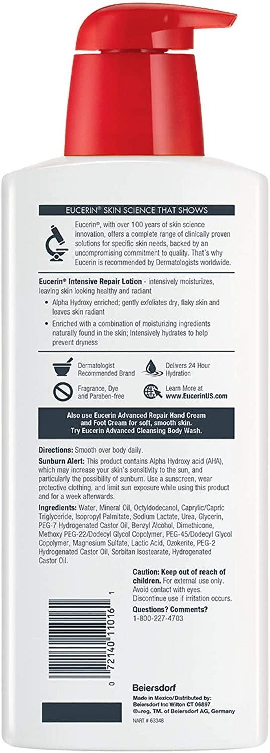Eucerin Advanced Repair Body Lotion 16.9 fl oz Pack of 3
