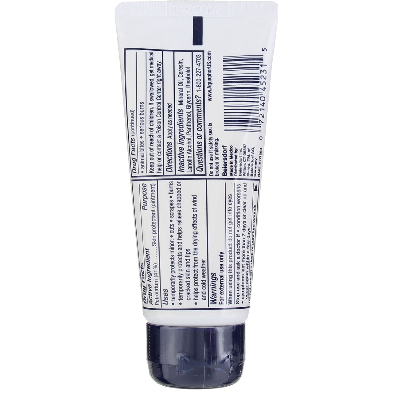 Aquaphor Advanced Therapy Healing Ointment Skin Protectant Tube, Unscented, 1.75 oz (12 Pack) (Bundle)