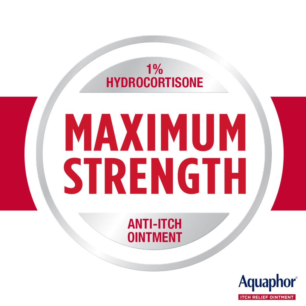 Aquaphor Itch Relief Ointment, Hydrocortisone Anti-Itch Cream, Fast-Acting, 1 oz