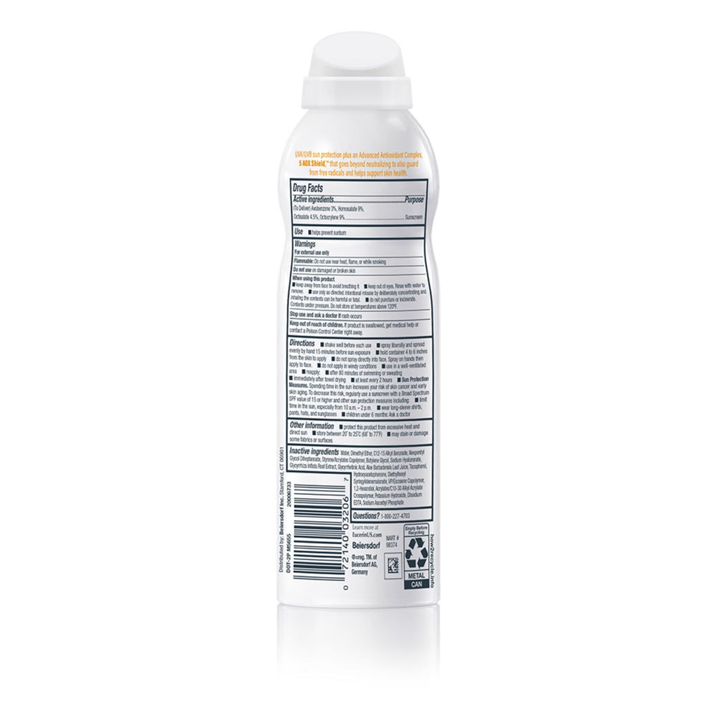 Eucerin Sun Advanced Hydration SPF 50 Sunscreen Spray with Hyaluronic Acid, Hydrates Skin, 6 fl oz