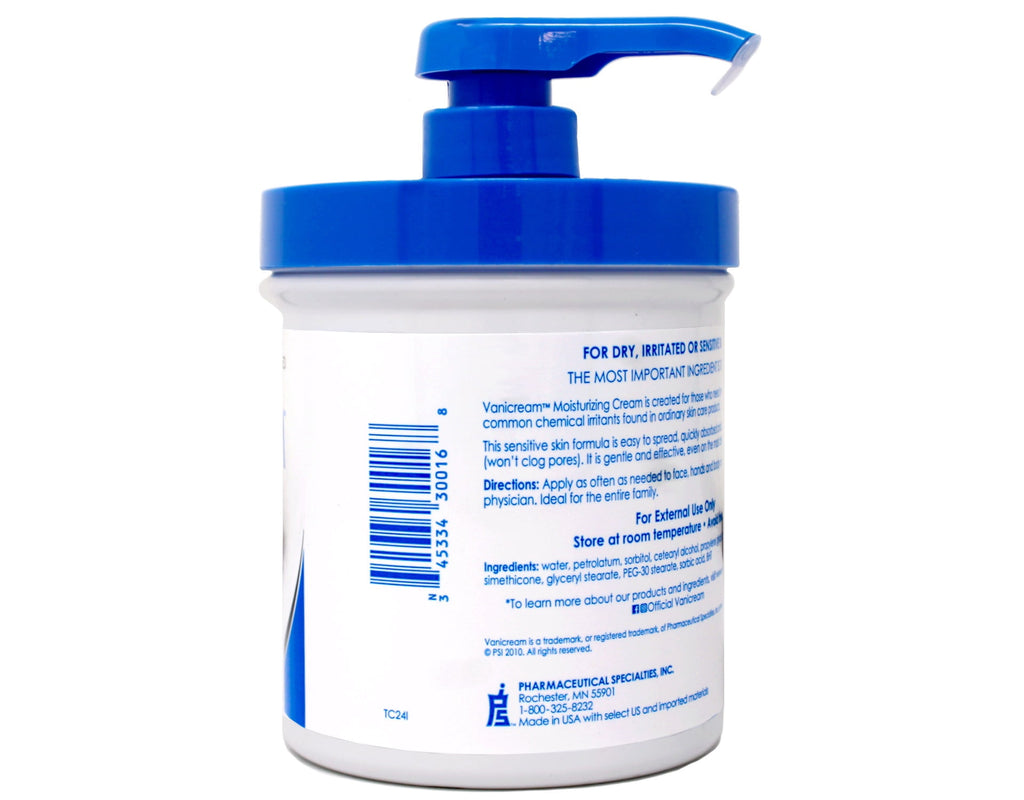 Vanicre am Skin Cre am With Pum p Dispenser 16 oz (Pack of 2)