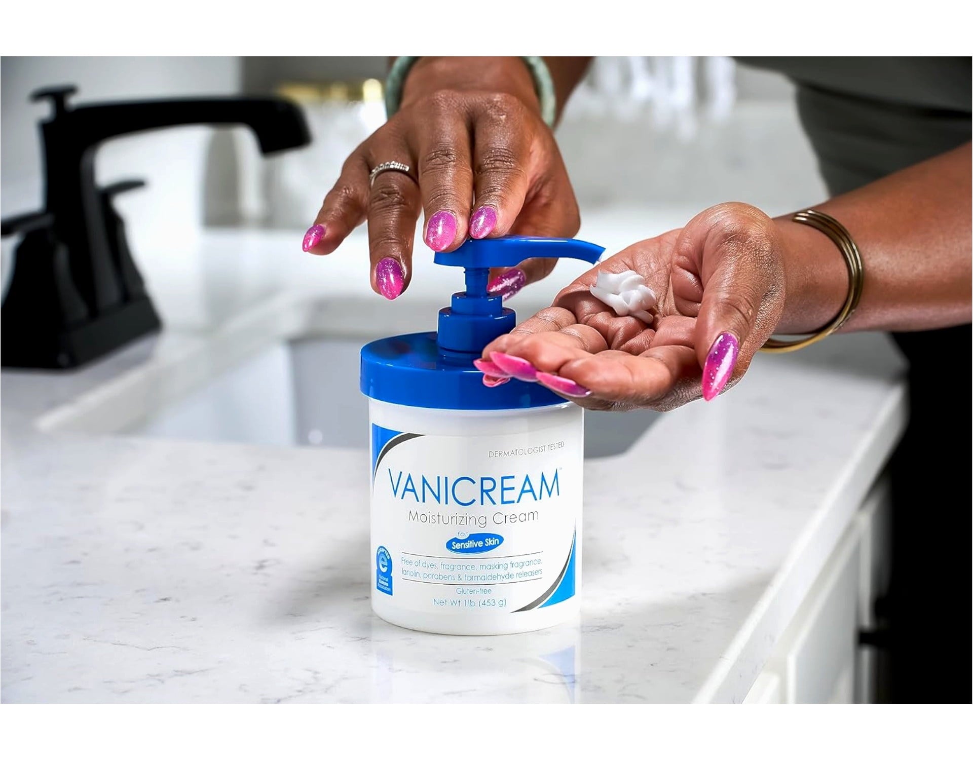 Vanicream Moisturizing Skin Cream for Sensitive Skin with Pump Dispenser - 16 fl oz (1 lb)