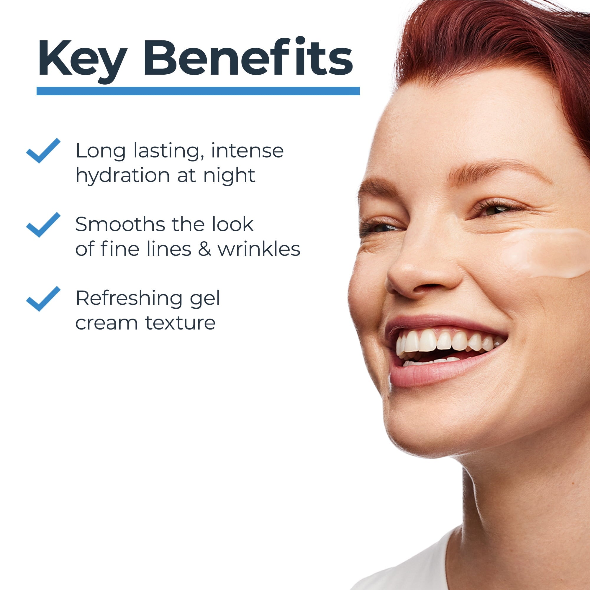 Eucerin Immersive Hydration Replenishing Night Gel Face Cream with Hyaluronic Acid, 1.7 oz