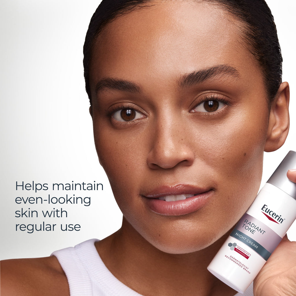 Eucerin Radiant Tone Night Cream, Dark Spot Corrector with Thiamidol, 1.7 oz