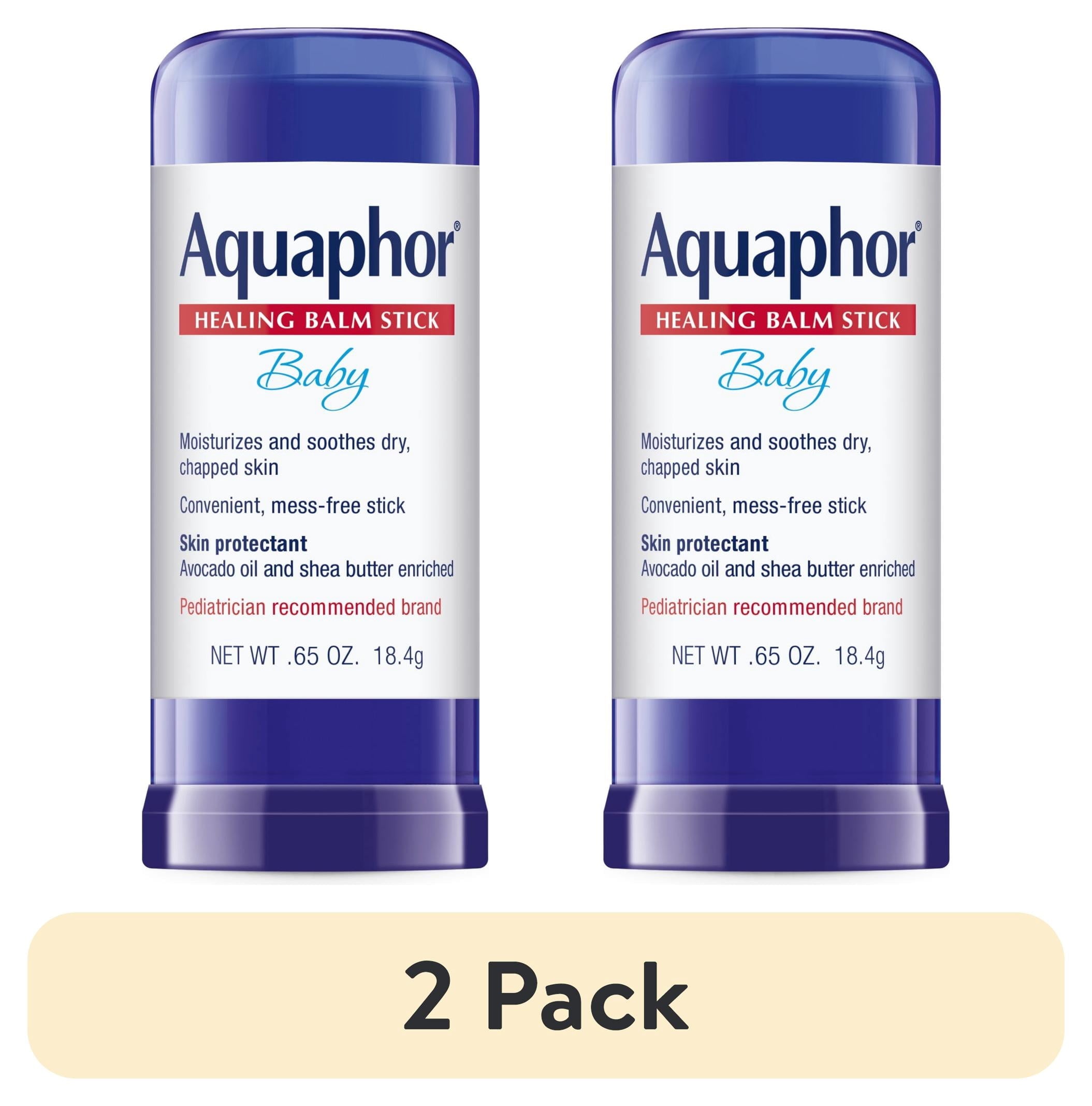 (2 pack) Aquaphor Baby Healing Balm Stick for Dry, Chapped, Chafed Skin, Hypoallergenic, Mess-Free, 0.65 oz