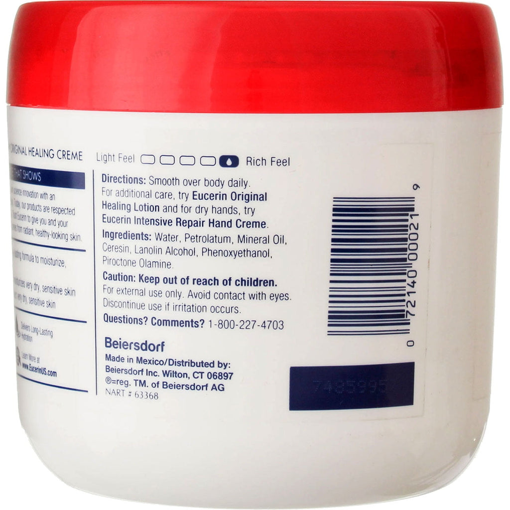 Eucerin Original Healing Rich Creme 16 oz (Pack of 4)