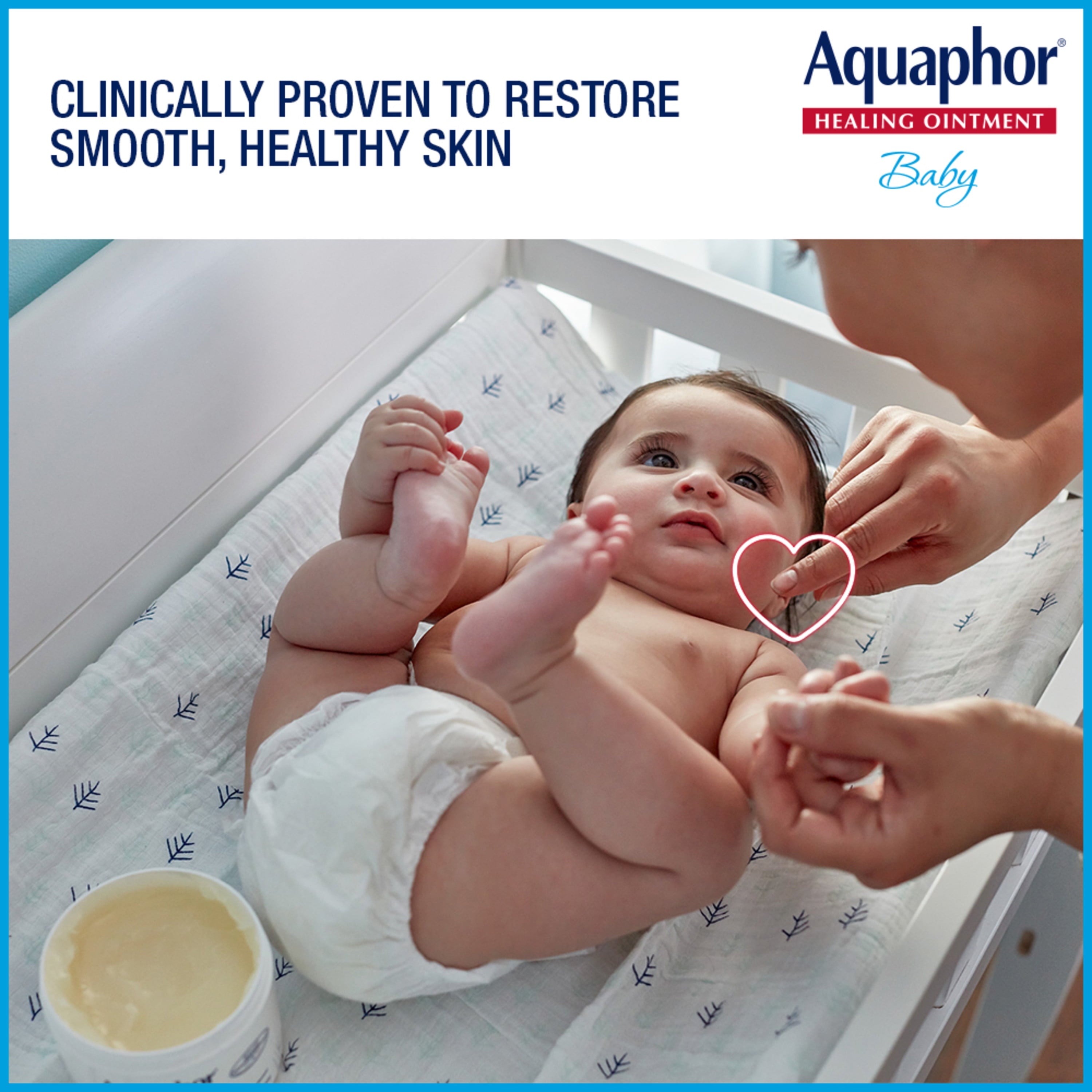 Aquaphor Baby Healing Ointment Advanced Therapy Skin Protectant for Dry Irritated Skin 7 oz (Pack of 2)