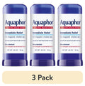 (3 pack) Aquaphor Healing Balm Stick for Chapped, Chafed Skin with Avocado Oil and Shea Butter, 0.65 oz
