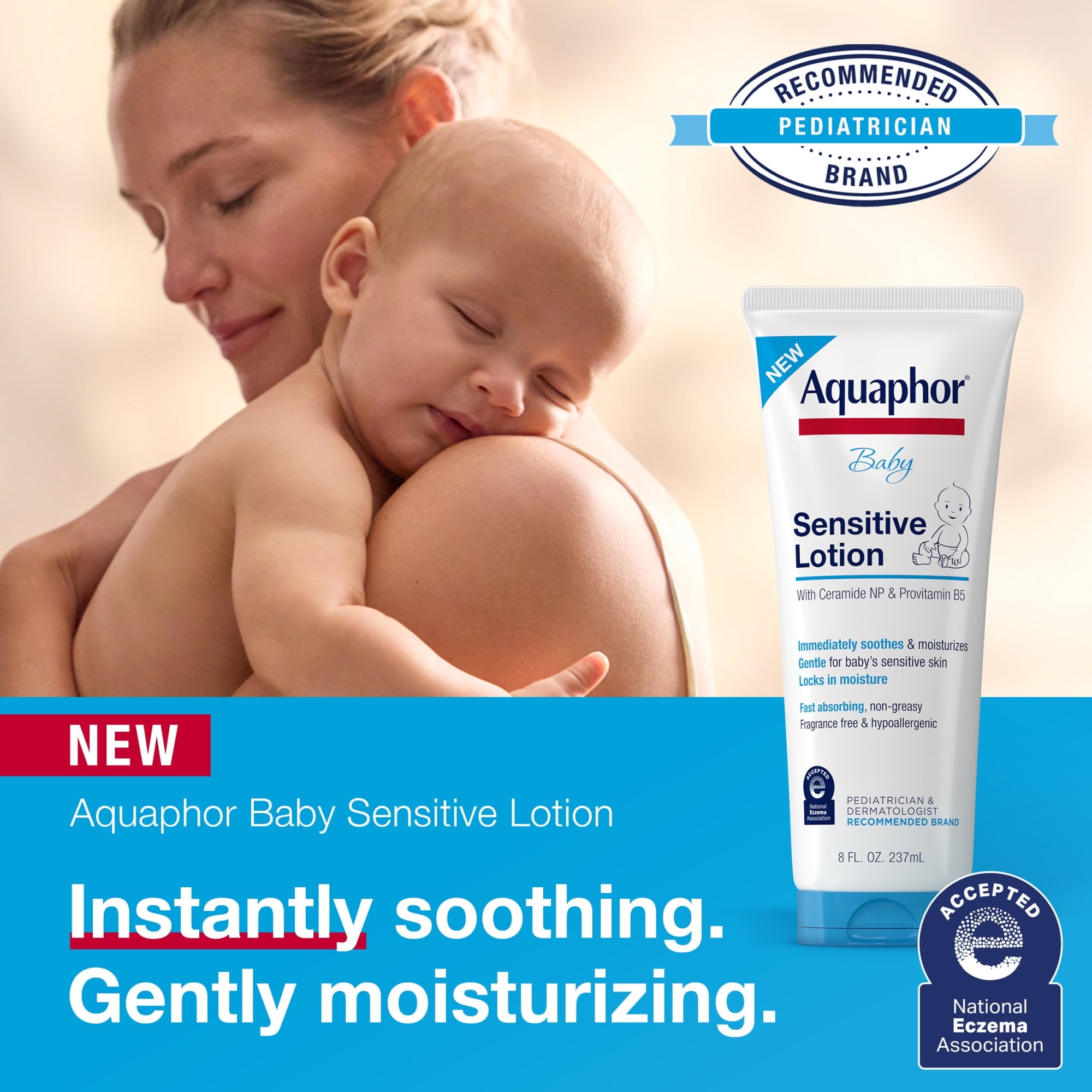 Aquaphor Baby Sensitive Lotion, Baby Lotion, 8 fl oz