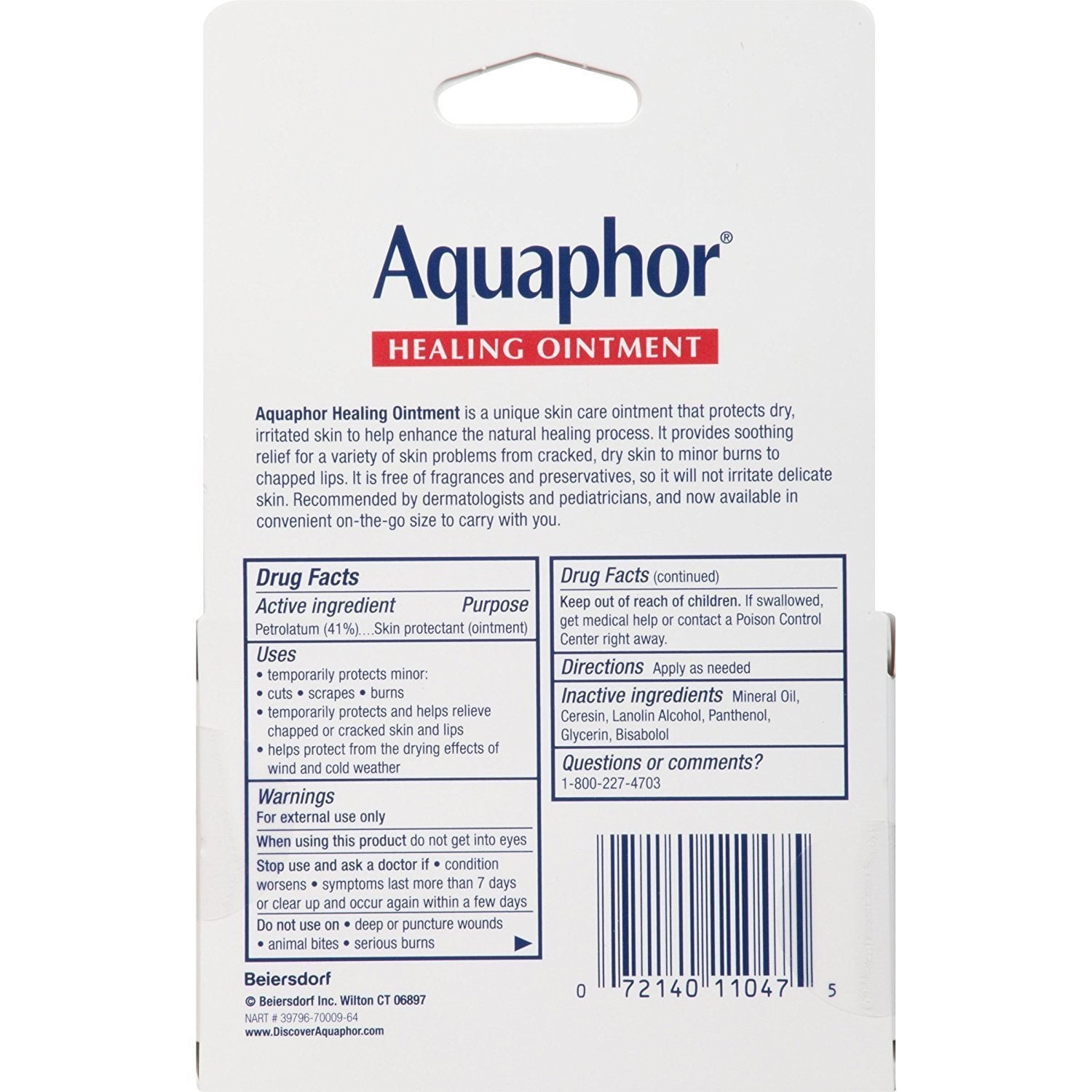 Aquaphor Healing Skin Ointment, Advanced Therapy, 2 Pack, 0.35 oz ea