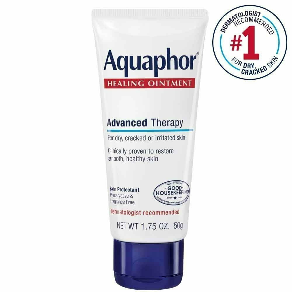 Aquaphor Advanced Therapy Healing Ointment Skin Protectant Tube, Unscented, 1.75 oz (4 Pack) (Bundle)