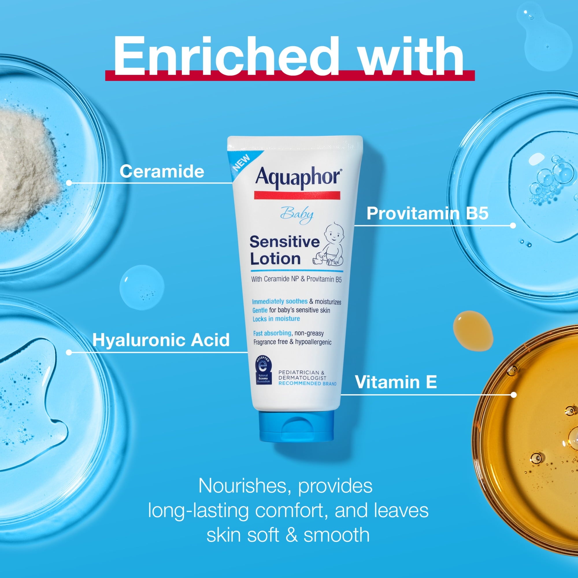 Aquaphor Baby Sensitive Lotion, Baby Lotion, 3 fl oz