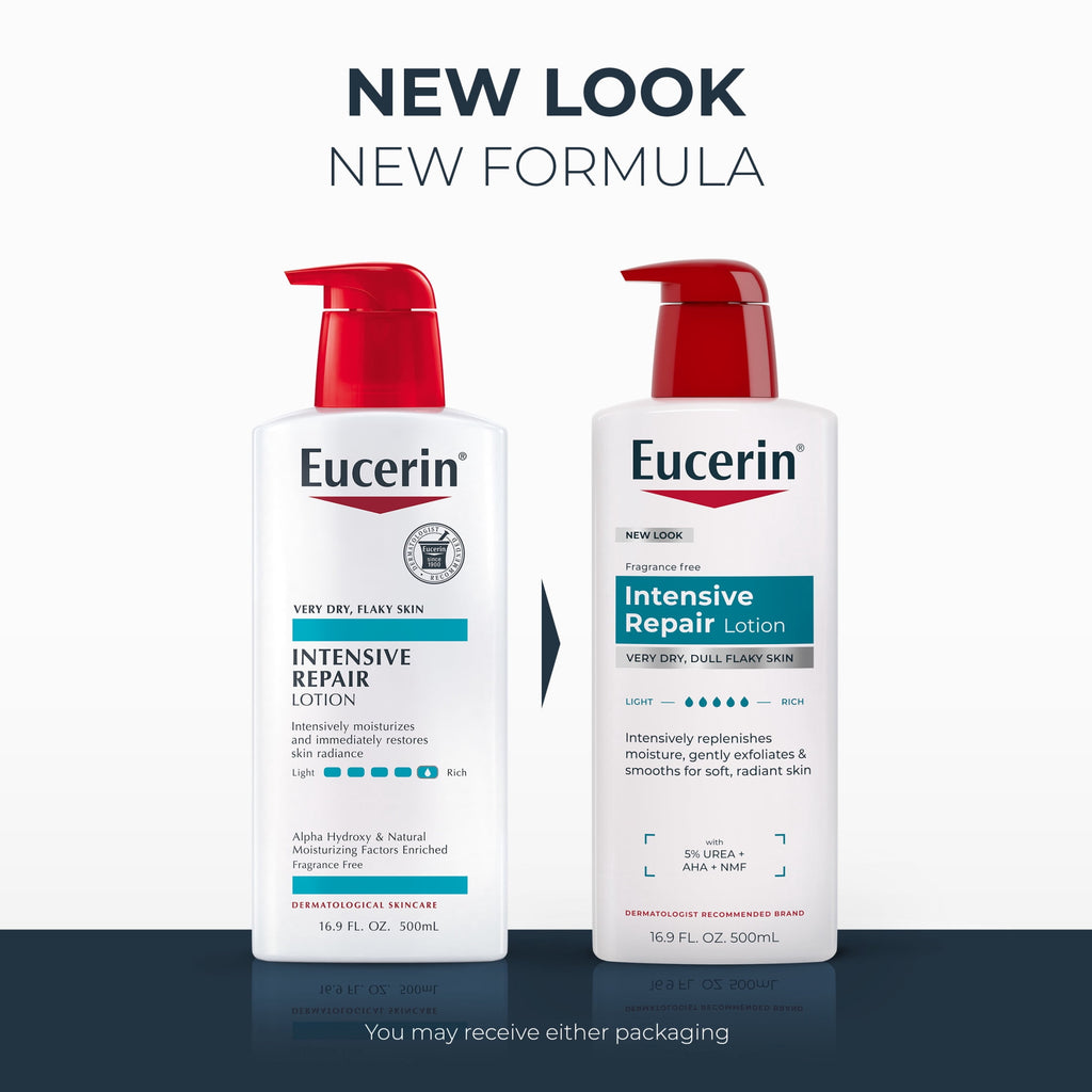Eucerin Intensive Repair Body Lotion for Dry, Flaky Skin, 16.9 fl oz Pump Bottle