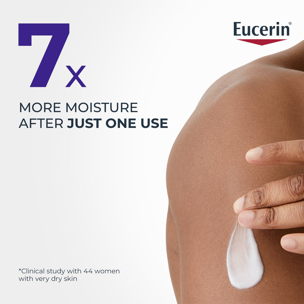 (3 pack) Eucerin Roughness Smoothing Body Lotion for Dry, Rough Skin, 16.9 fl oz Bottle