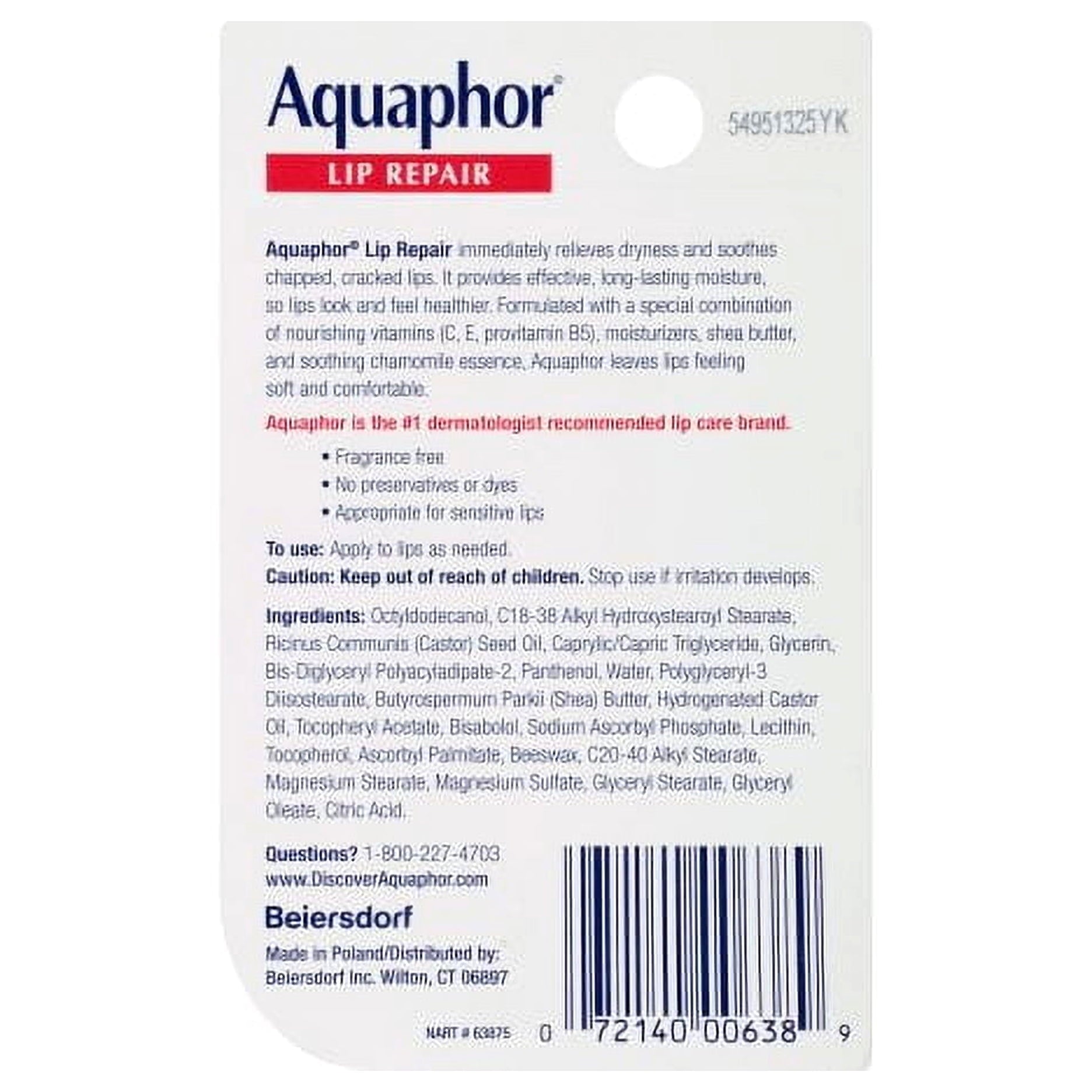 Aquaphor Lip Repair .35 Fluid Ounce
