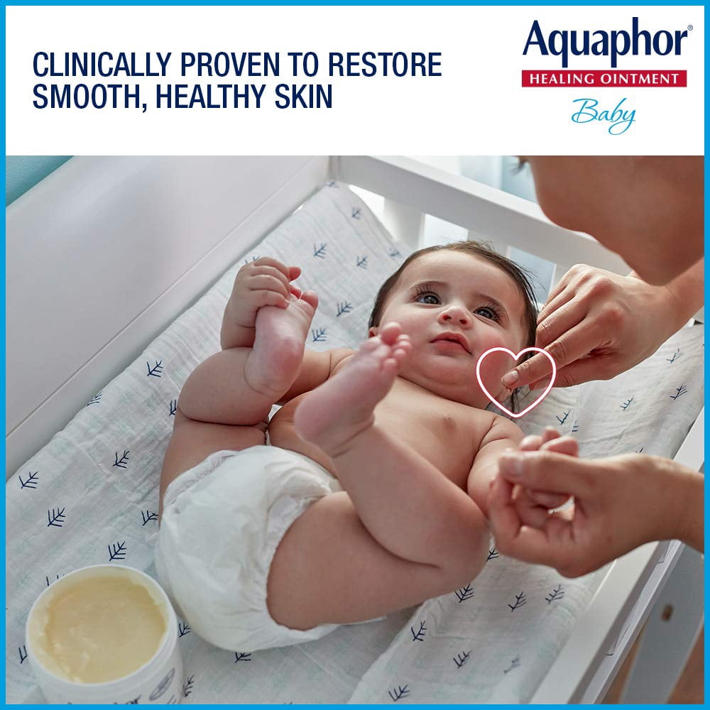 Aquaphor Baby Healing Ointment Advanced Therapy Skin Protectant 7 oz (Pack of 2)