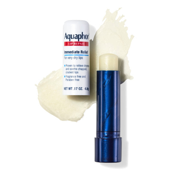 Aquaphor Holiday Lip Repair Balm Stick for Dry Chapped Lips with Shea Butter, 0.17 oz, 2 Pack with Travel Stick Holder