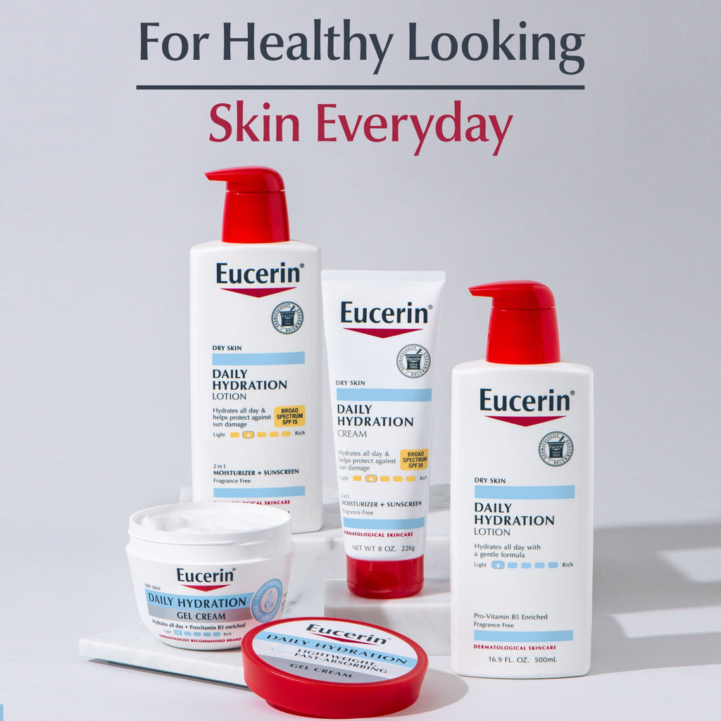 Eucerin Daily Hydration Body Lotion for Dry Skin with SPF 15, Moisturizer + Sunscreen, 16.9 fl oz