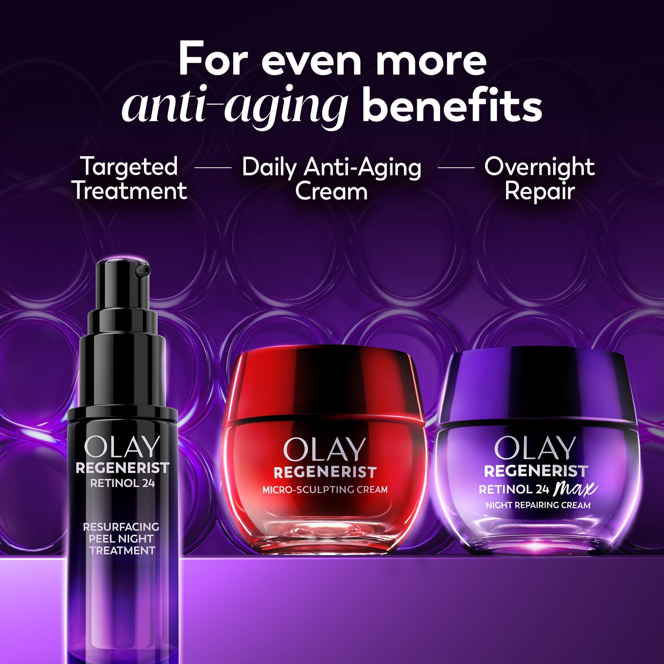Olay Retinol 24 Max Night Moisturizing Cream with Triple Collagen Peptide, Fragrance-Free, 1.7 fl oz