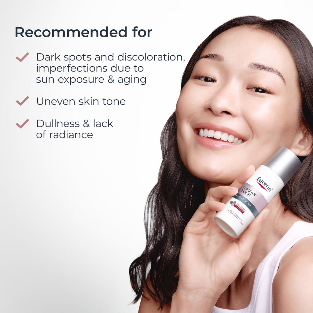 Eucerin Radiant Tone Night Cream, Dark Spot Corrector with Thiamidol, 1.7 oz