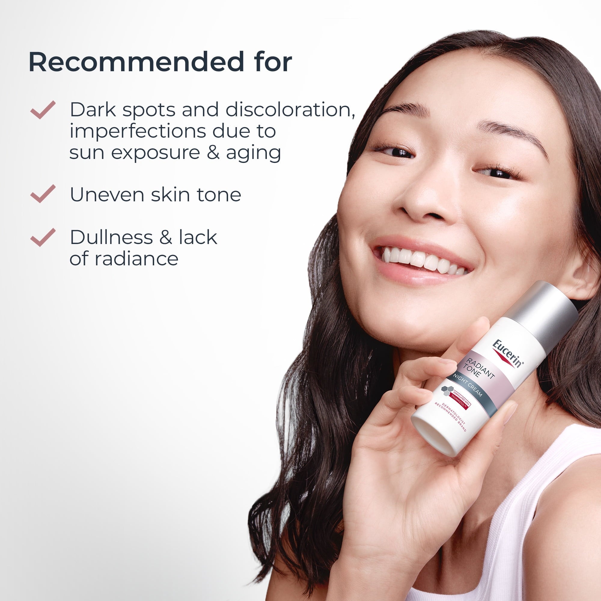 Eucerin Radiant Tone Night Cream, Dark Spot Corrector with Thiamidol, 1.7 oz