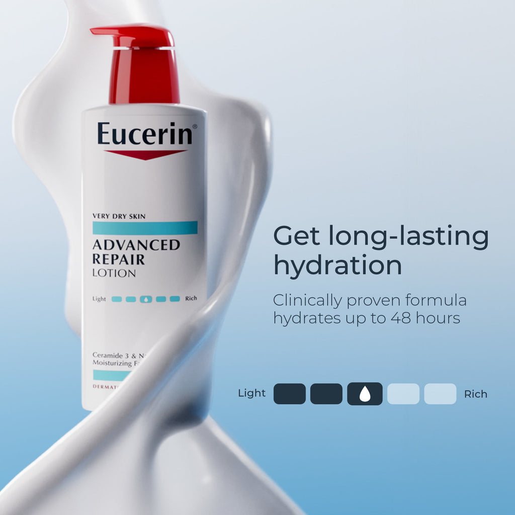 Eucerin Advanced Repair Lotion for Very Dry Skin, 16.9 fl oz Bottle