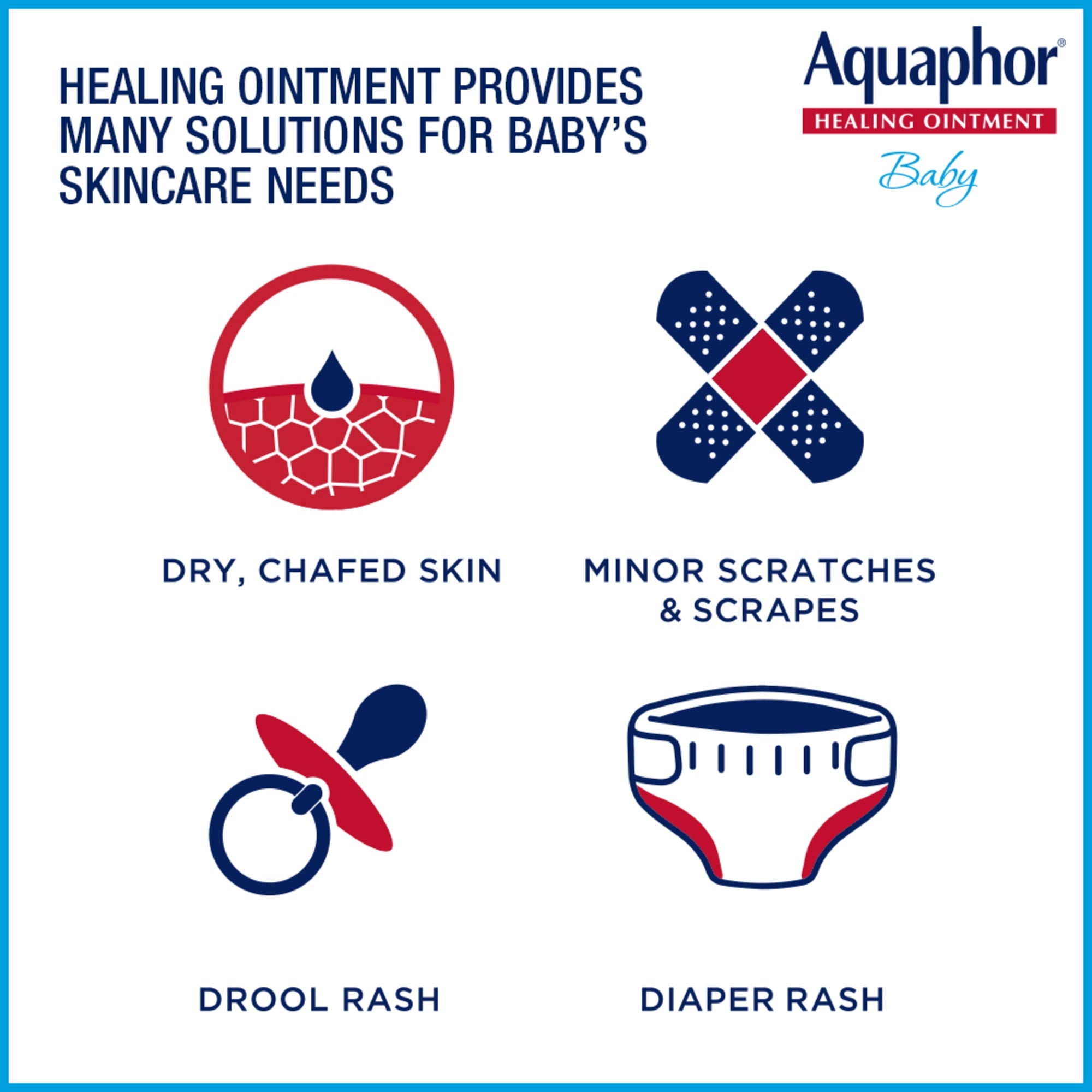 (2 pack) Aquaphor Baby Healing Ointment for Teething, Drool and Diaper Rash Cream, Travel Size, 1.75 oz