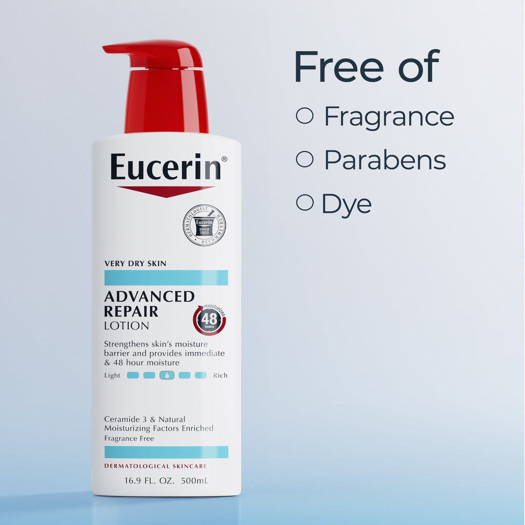 Eucerin Advanced Repair Lotion for Very Dry Skin, 16.9 fl oz Bottle