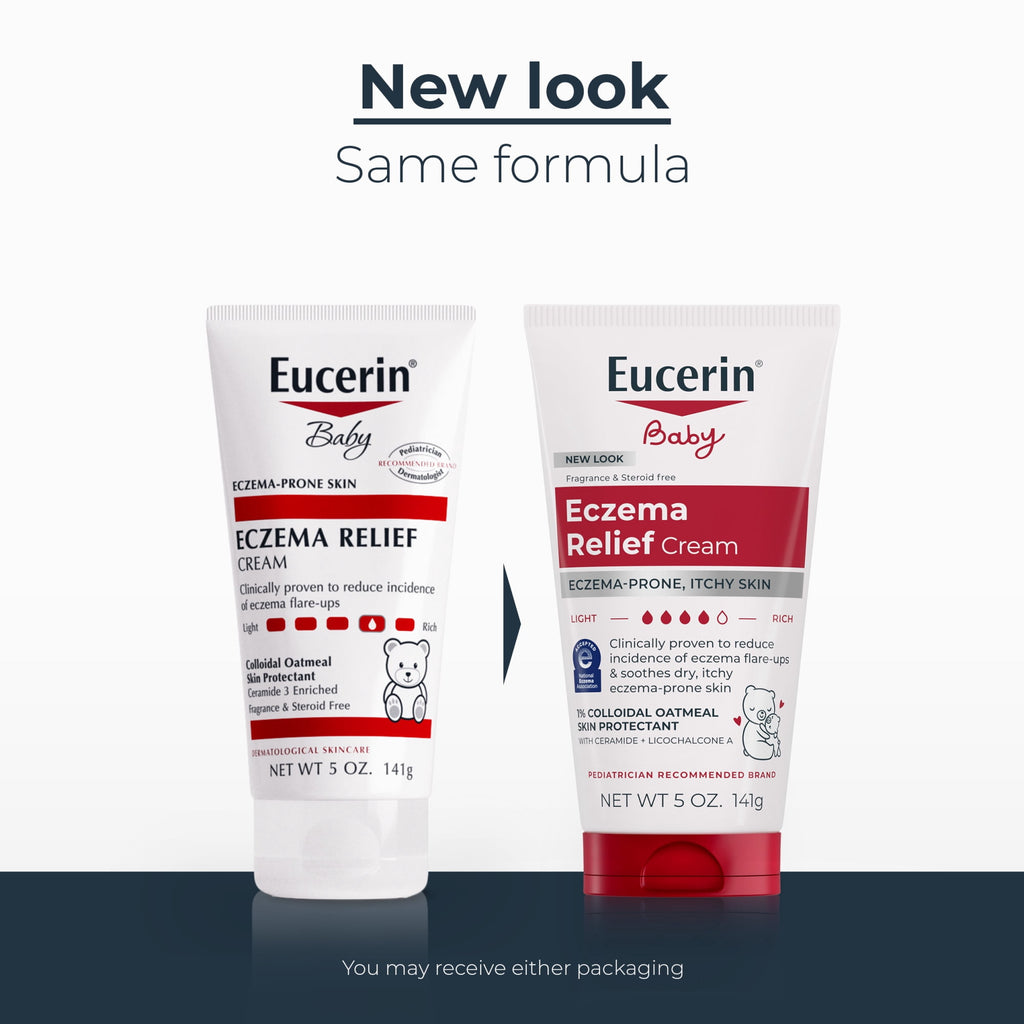 (3 pack) Eucerin Baby Eczema Relief Body Cream with Colloidal Oatmeal , 5 oz Tube