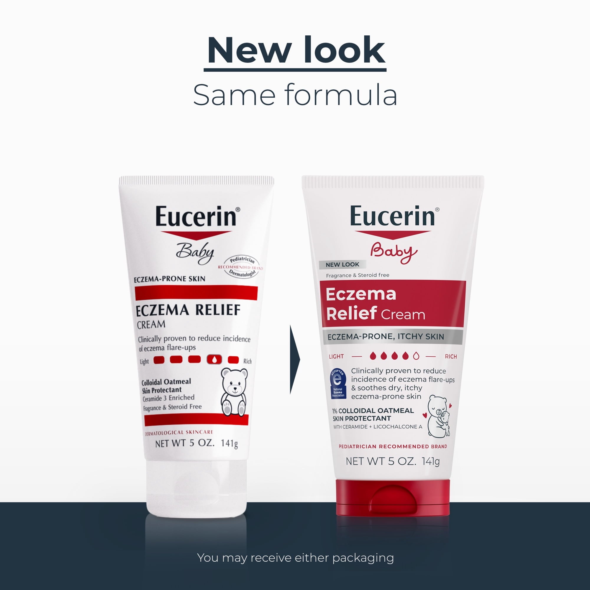 (3 pack) Eucerin Baby Eczema Relief Body Cream with Colloidal Oatmeal , 5 oz Tube