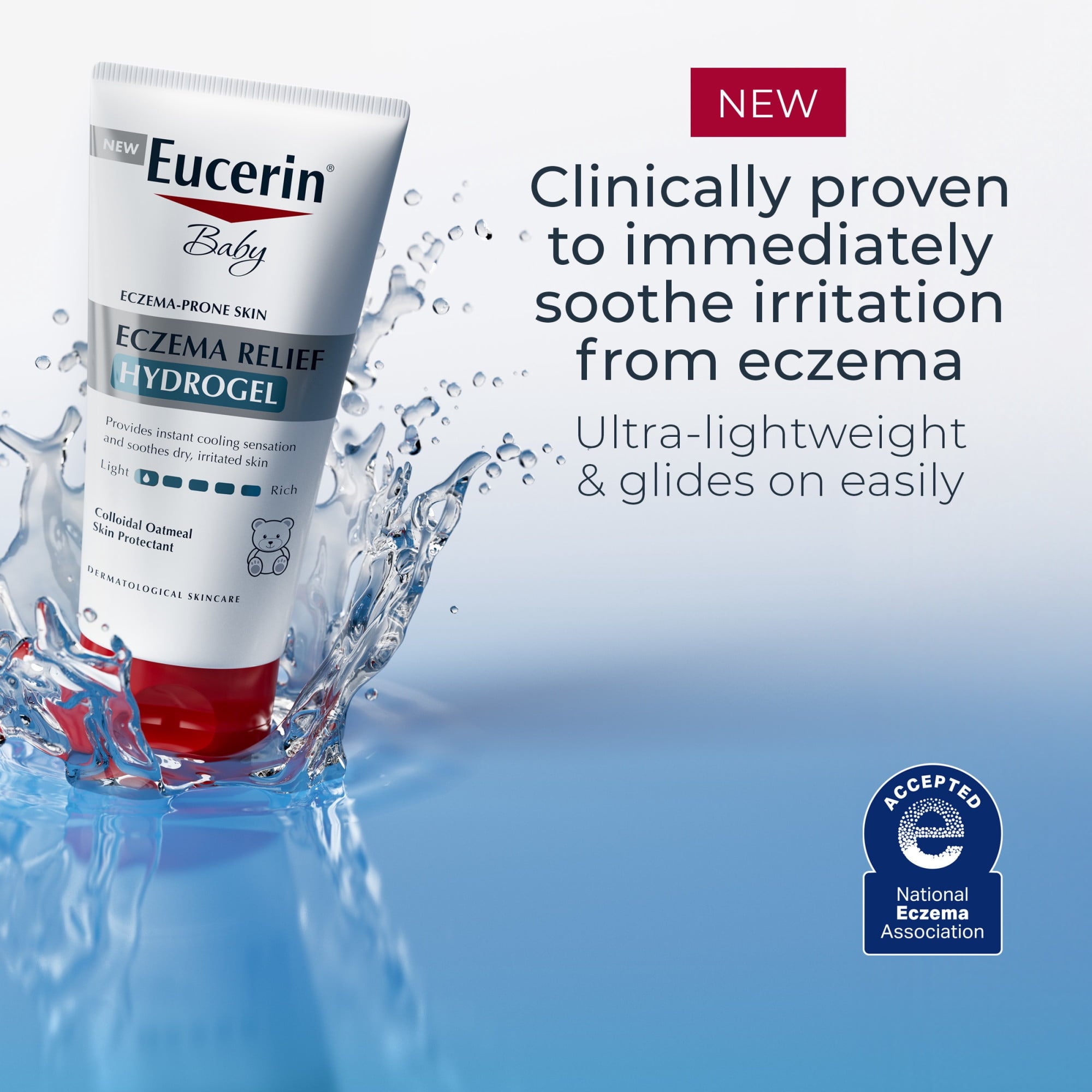 (2 pack) Eucerin Baby Eczema Relief Hydrogel for Dry, Itchy, Eczema-Prone Skin, 5 Fl Oz Tube