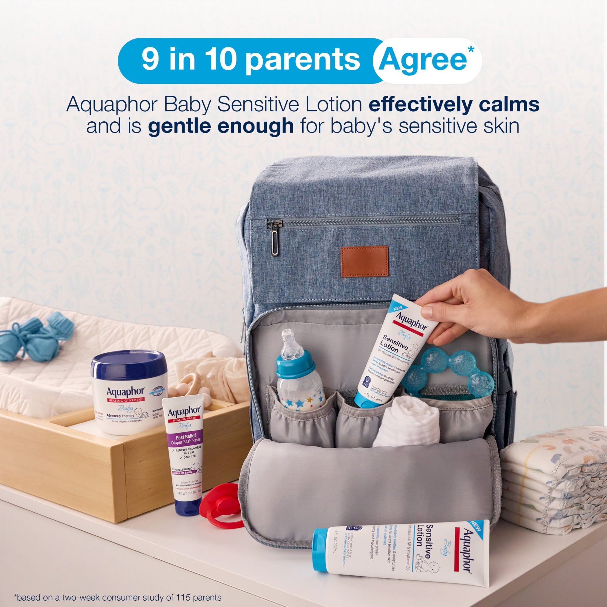 Aquaphor Baby Sensitive Lotion, Baby Lotion, 8 fl oz