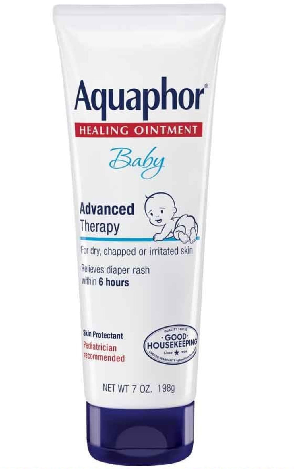 Aquaphor Baby Healing Ointment Advanced Therapy Skin Protectant 7 oz (Pack of 2)