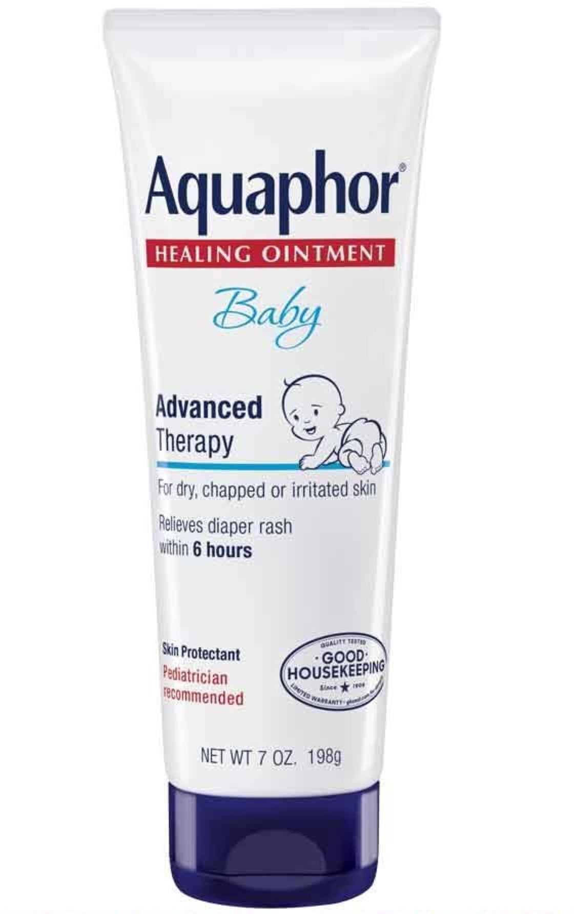 Aquaphor Baby Healing Ointment Advanced Therapy Skin Protectant 7 oz (Pack of 2)