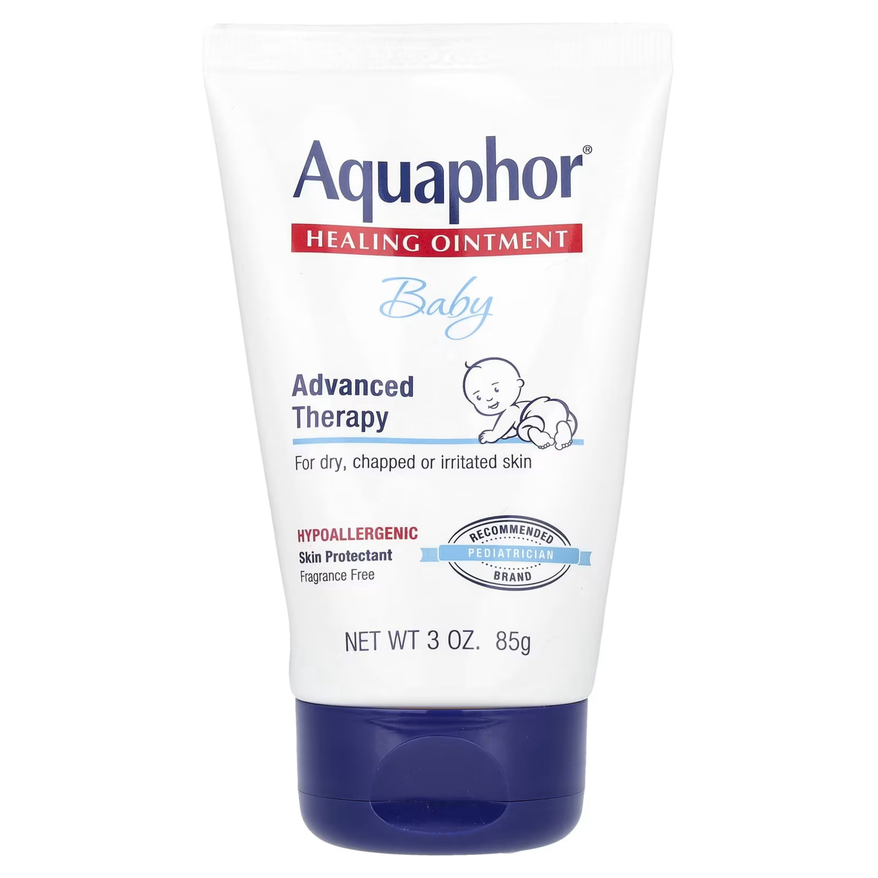 Aquaphor Baby Healing Ointment, Advanced Therapy Skin Protectant, 3 oz. (Pack of 2) Packaging May Vary
