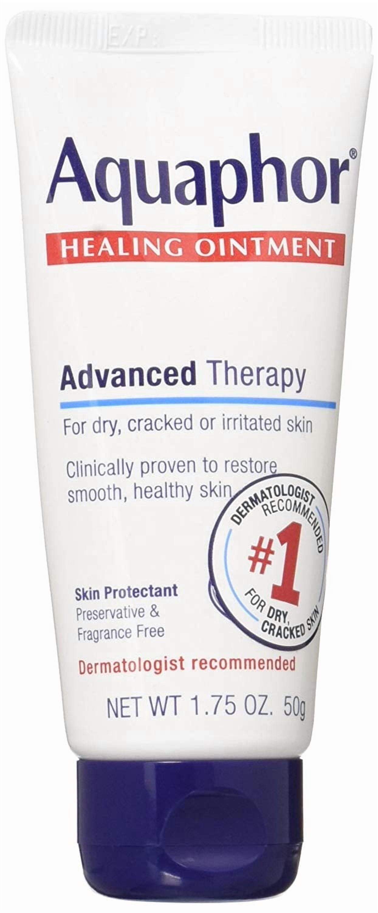 Aquaphor Healing Ointment Advanced Therapy Skin Protectant for Dry Cracked Irritated Skin, 1.75 oz Tube (Pack of 3)