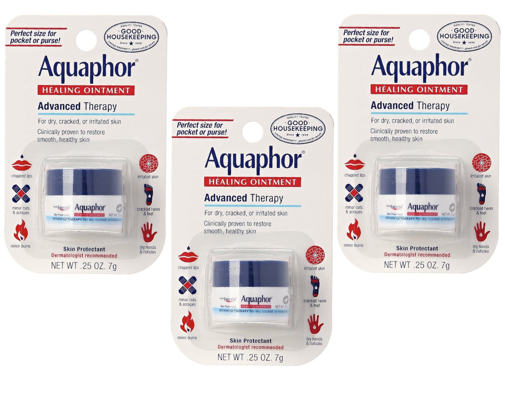 Aquaphor Healing Ointment, Advanced Therapy .25oz. (Pack of 3)