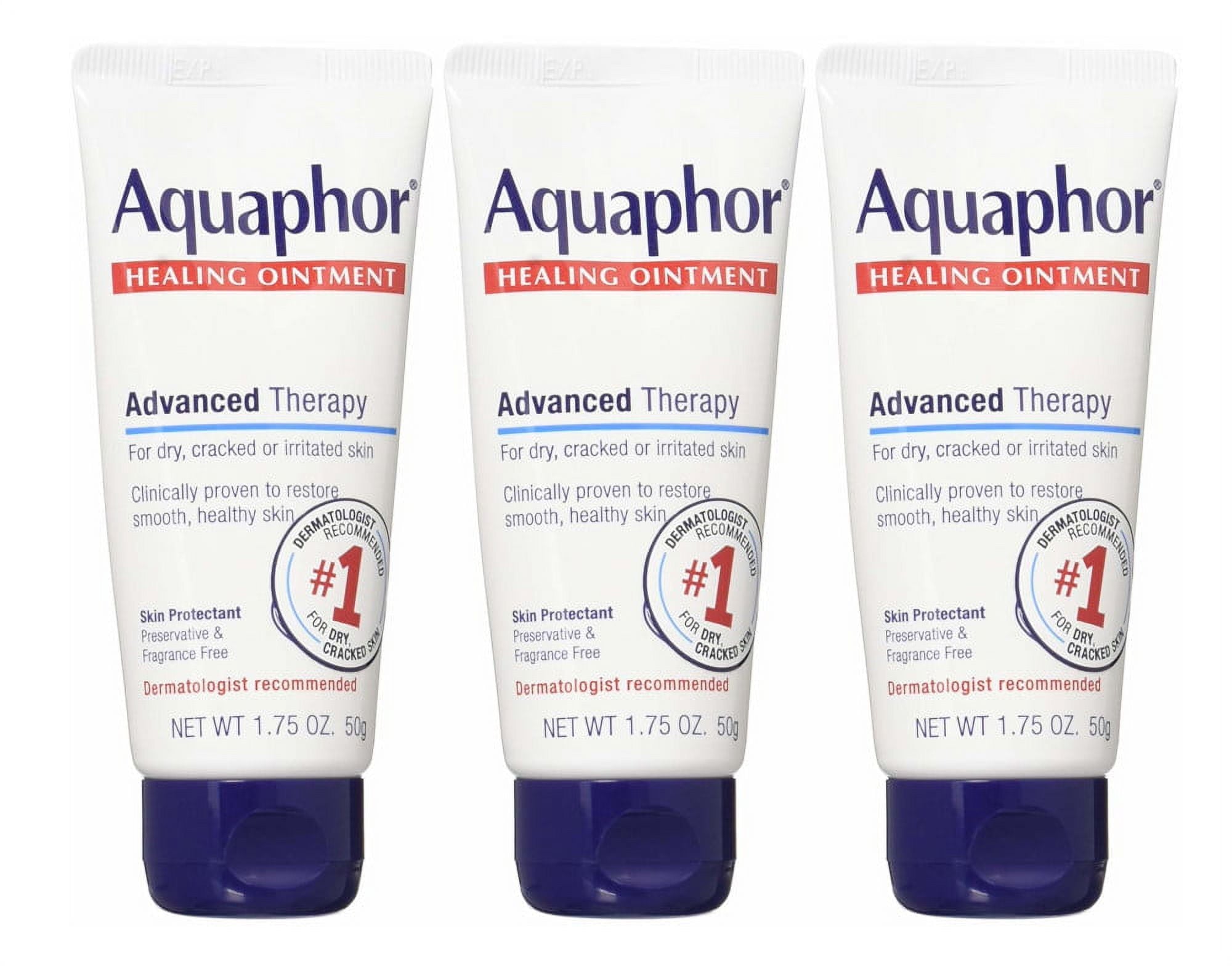Aquaphor Healing Ointment 1.75 Ounce Tube (52ml) (3 Pack)