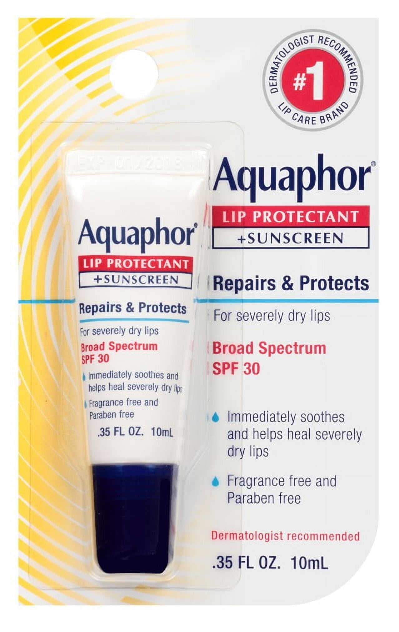Aquaphor Lip Protectant Spf#30 0.35 Ounce (Pack of 6)