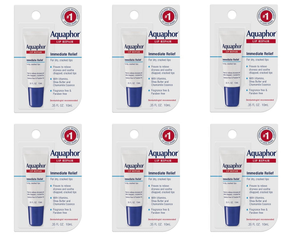 Aquaphor Lip Repair + Protect .35 Fluid Ounce 6 Pack