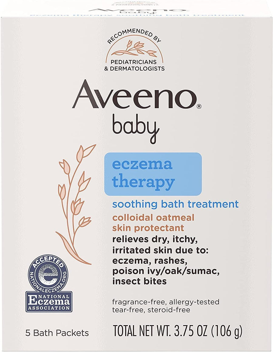 Aveeno Baby Wash Packet Soothing Bath Treatment 3.75Oz X 5Ct, 6-Pack