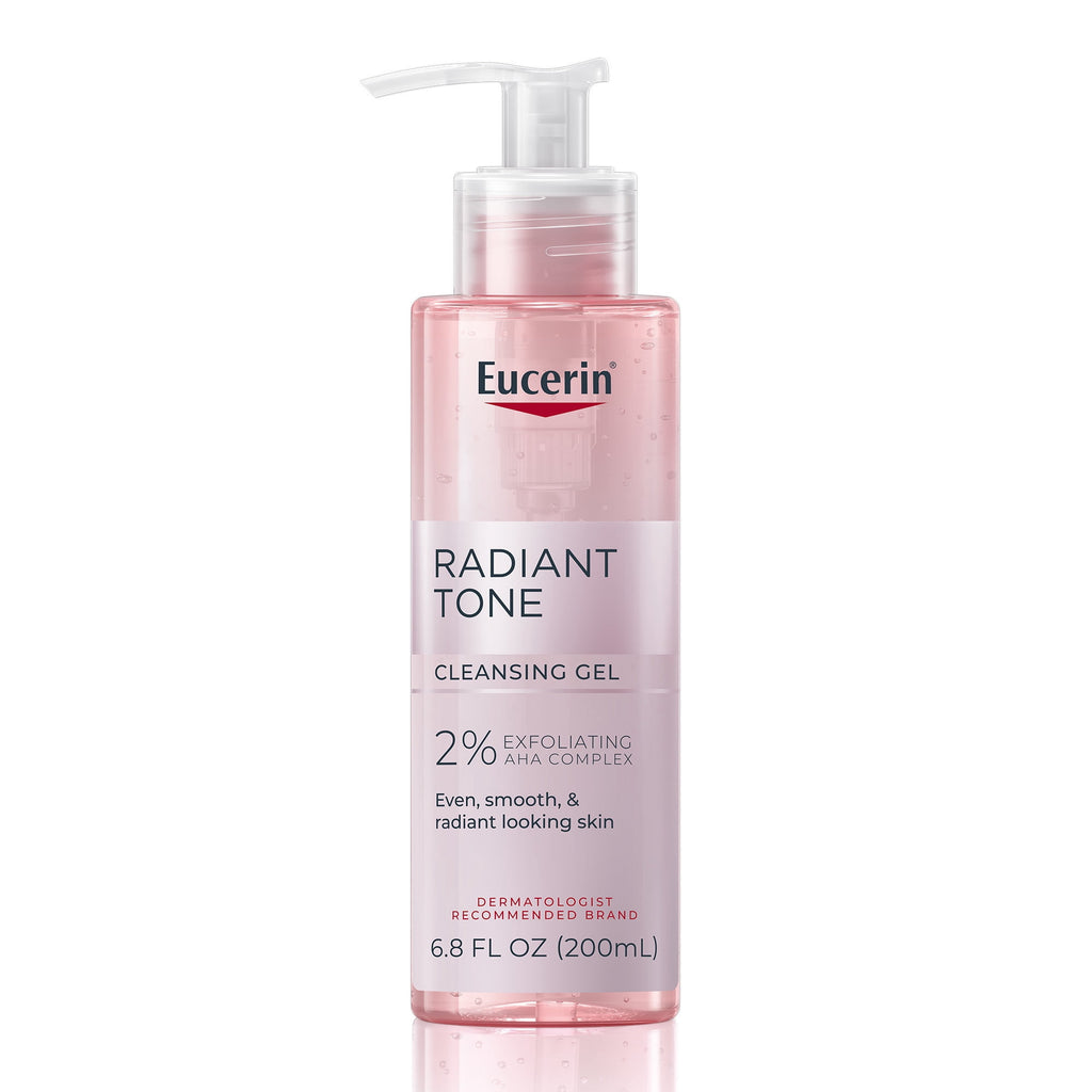 Eucerin Radiant Tone Face Cleanser Gel with 2% Exfoliating AHA Complex, 6.8 fl oz