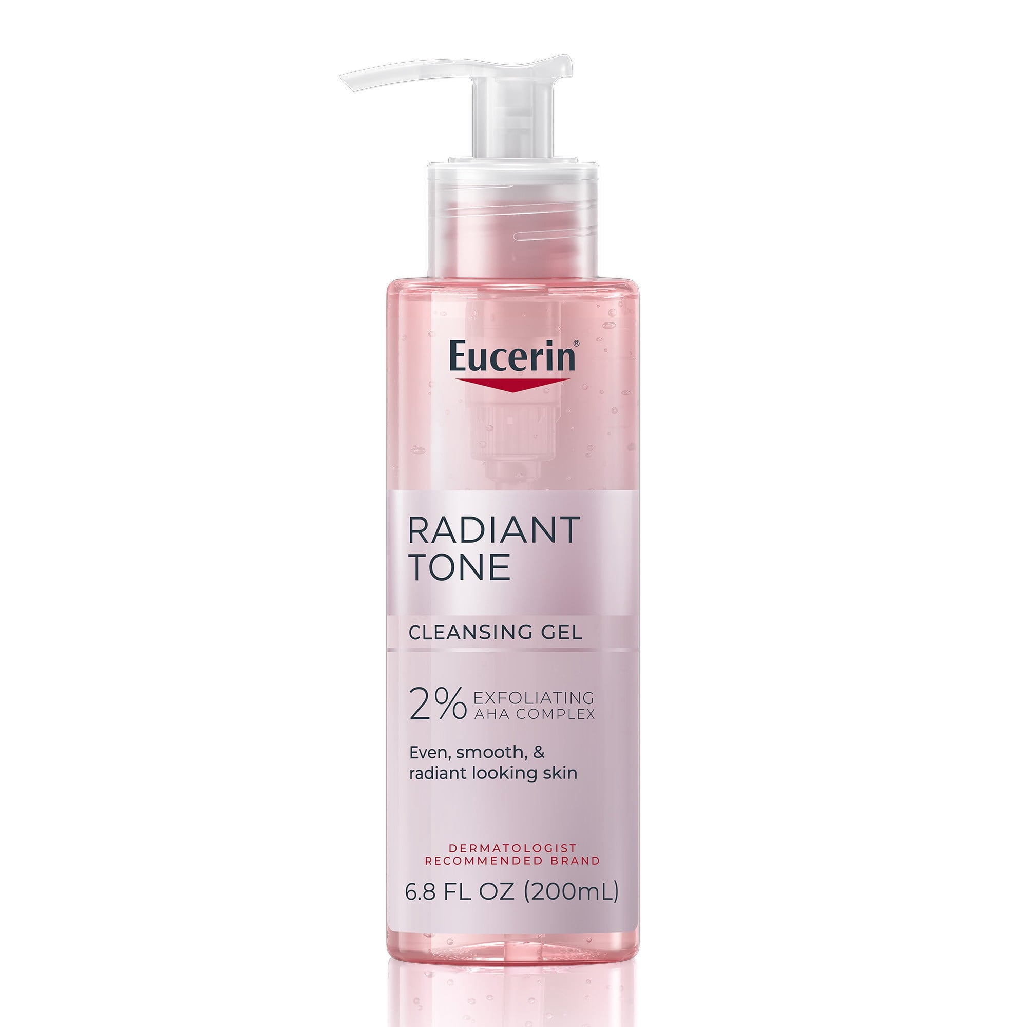 Eucerin Radiant Tone Face Cleanser Gel with 2% Exfoliating AHA Complex, 6.8 fl oz
