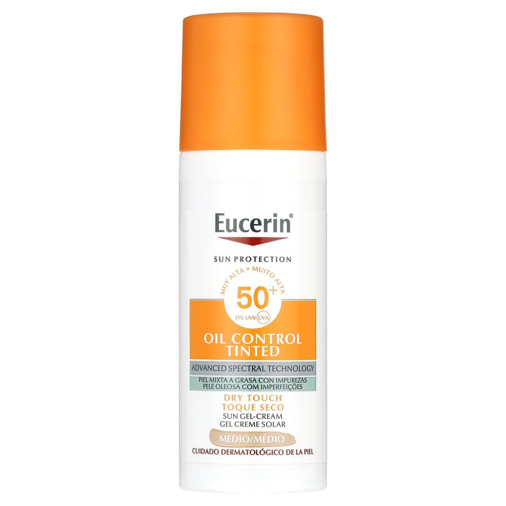 EUCERIN OIL CONTROL TINTED SUN GEL-CREAM SPF50+ MEDIUM 50ML