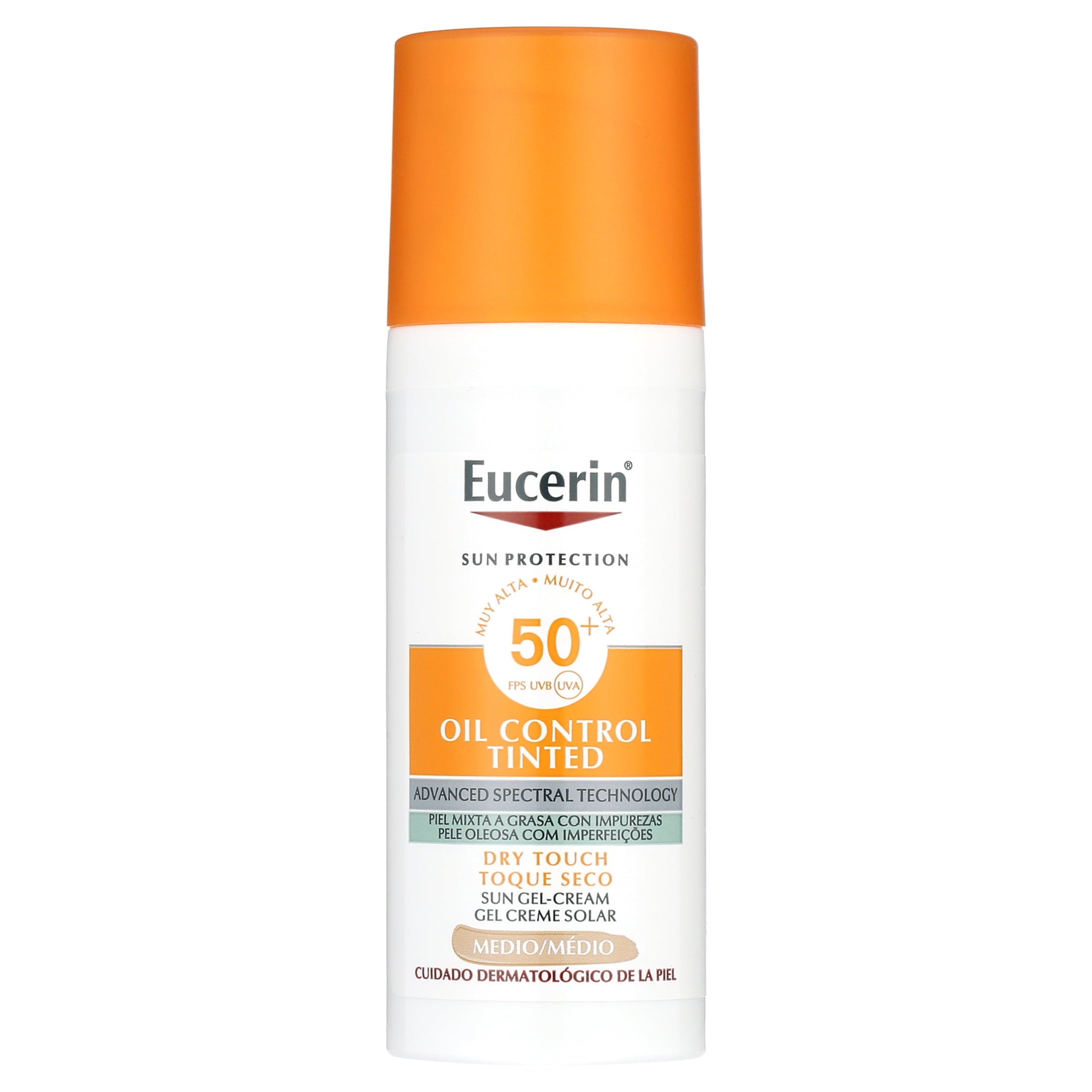 EUCERIN OIL CONTROL TINTED SUN GEL-CREAM SPF50+ MEDIUM 50ML