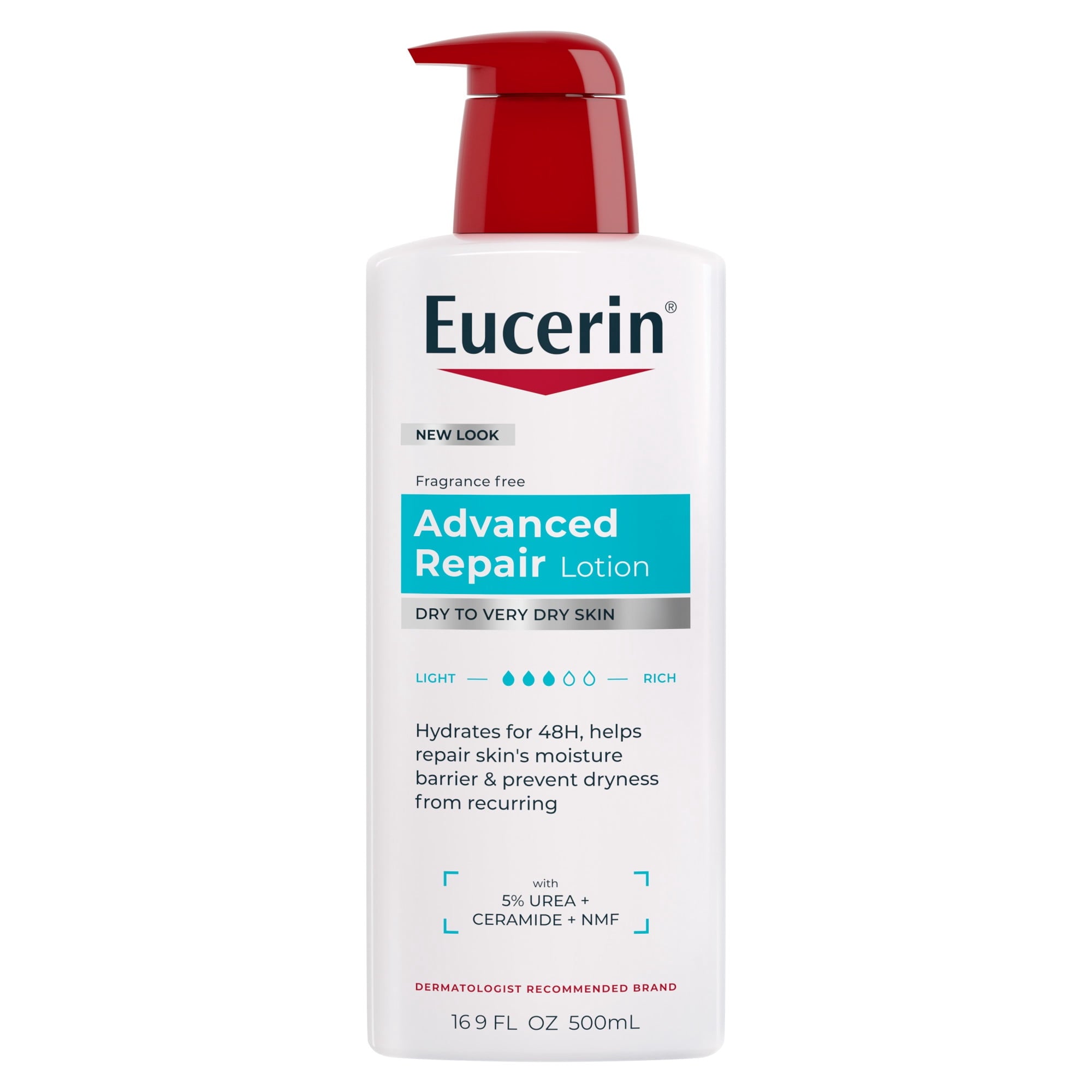 Eucerin Advanced Repair Lotion for Very Dry Skin, 16.9 fl oz Bottle