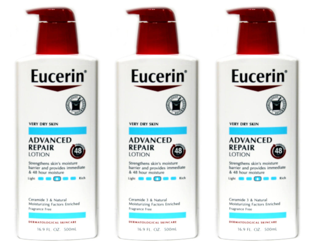 Eucerin Advanced Repair Body Lotion 16.9 fl oz Pack of 3