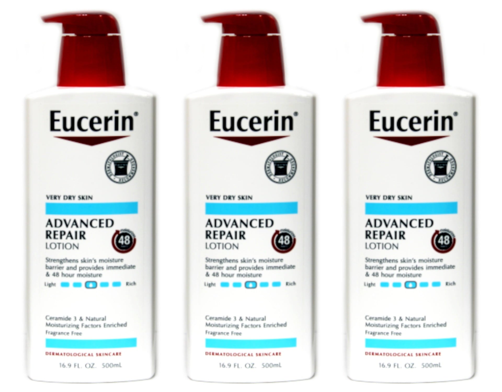 Eucerin Advanced Repair Body Lotion 16.9 fl oz Pack of 3