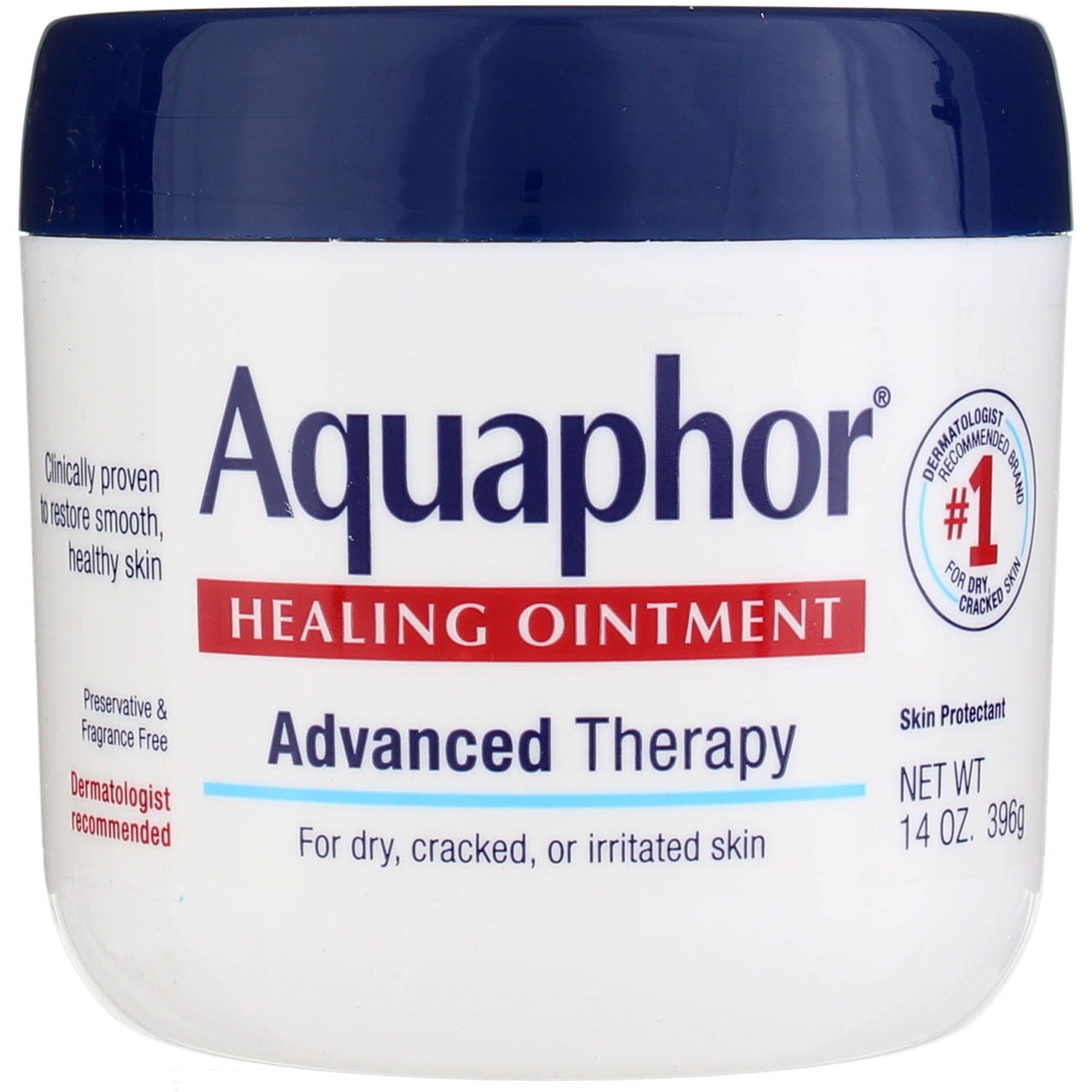 2 pack Aquaphor Healing Ointment, Advanced Therapy, 14oz Jar Skin Protectant